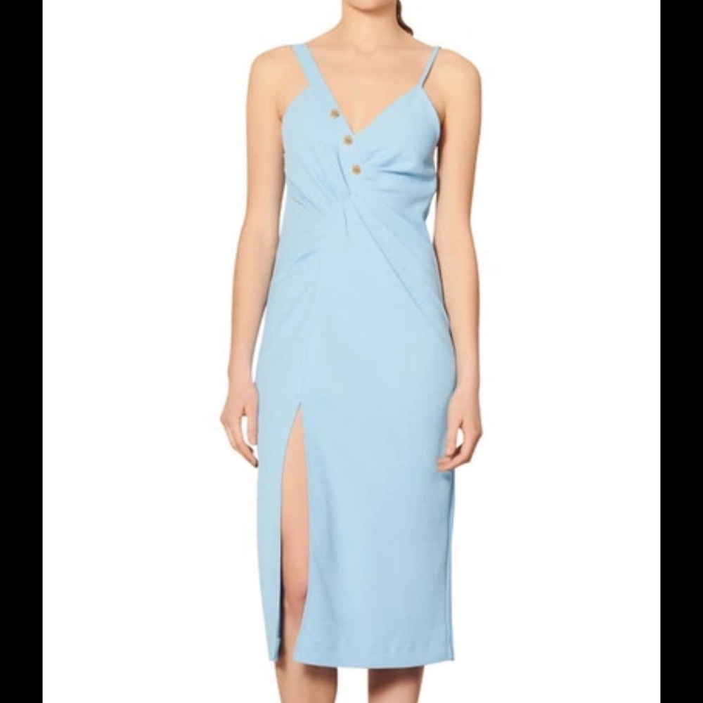 Sandro Esme Asymetrical Sky Blue Dress
